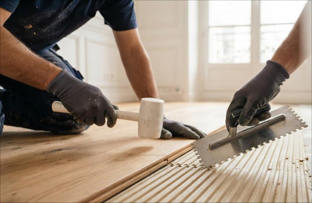 pose parquet collée